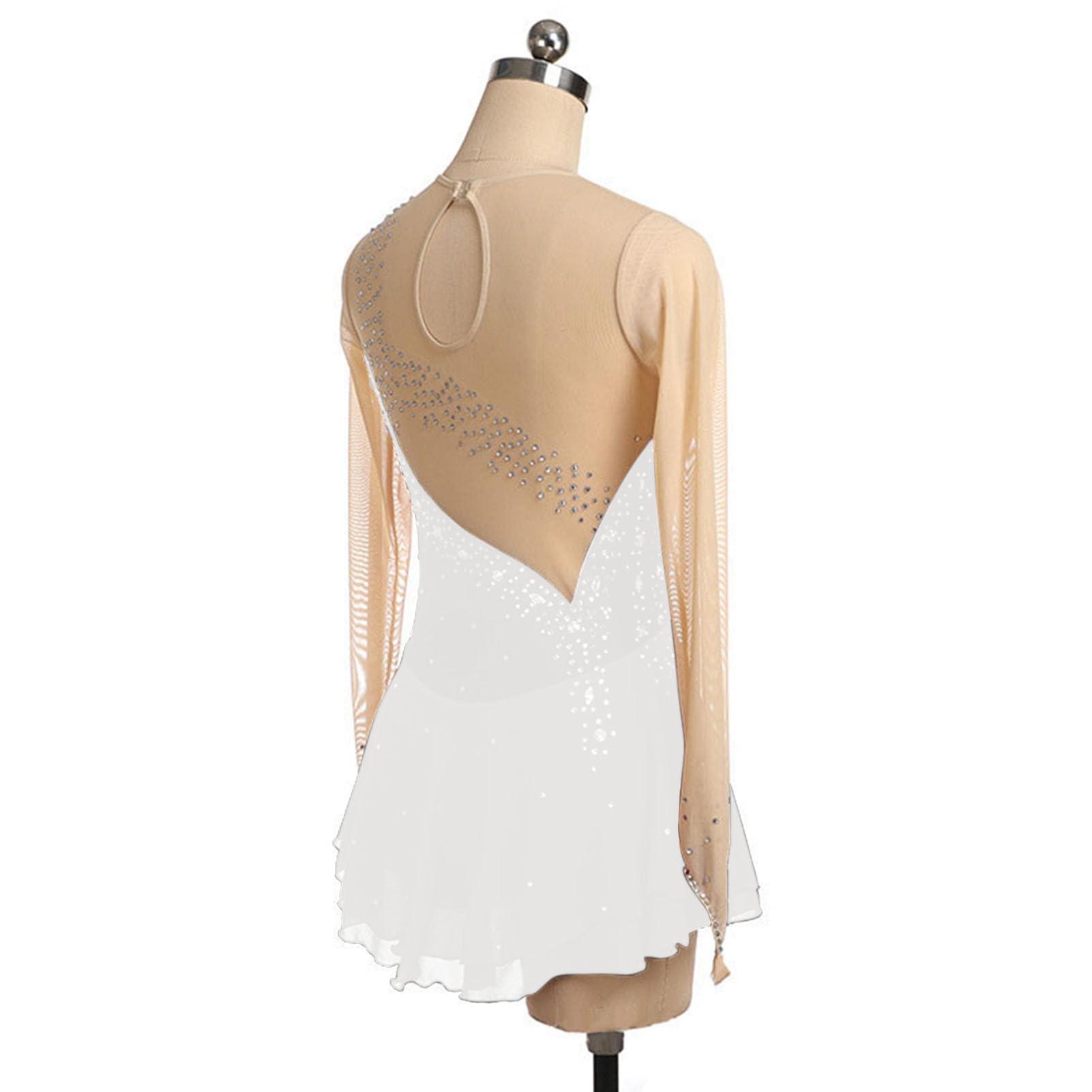 Vestito Da Pattinaggio Artistico Con Girocollo E Maniche Lunghe - Body Per Danza, Ginnastica E Competizione - Foto 8