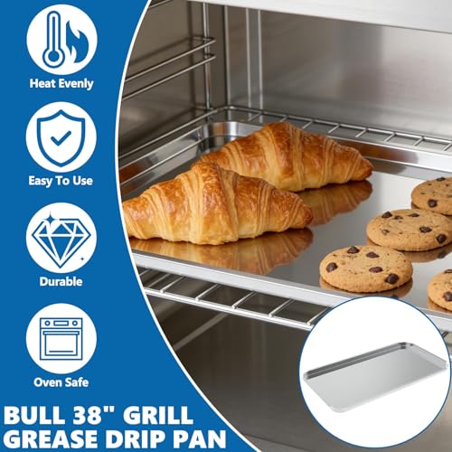 Image of SafBbcue Grill Grease Tray, Stainless Steel Drip Pan Tray, Bull Grill Replacement Parts 24269 of All Bull 38 Inch Grills - Brahma