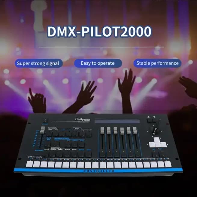 Image of Dabeatz 512 Channels DMX512 pilot 2000 DJ Light Mixing Controller for Stage Lighting, DJ Lights, Par Lights, Moving Head Lights and Pubs | LED Light Controllers | DMX Console,512CH Dmx512 Console