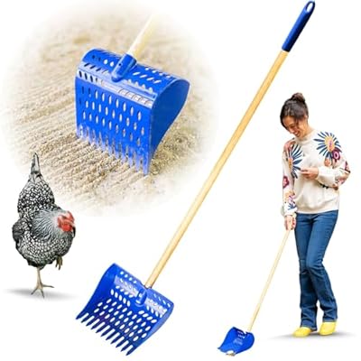 The Coop Scoop® Original 2-in-1 Chicken Poop Scooper & Rake – Made in The USA, Patented, Durable Sand Sifting Litter Shovel for Chicken Coops & Small Farm Animals