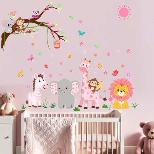 Vinilos decorativos infantiles con animales de la selva miniatura 3
