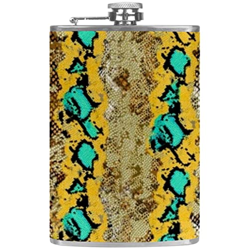Flasque motif fleur de serpent en acier inoxydable de qualité supérieure