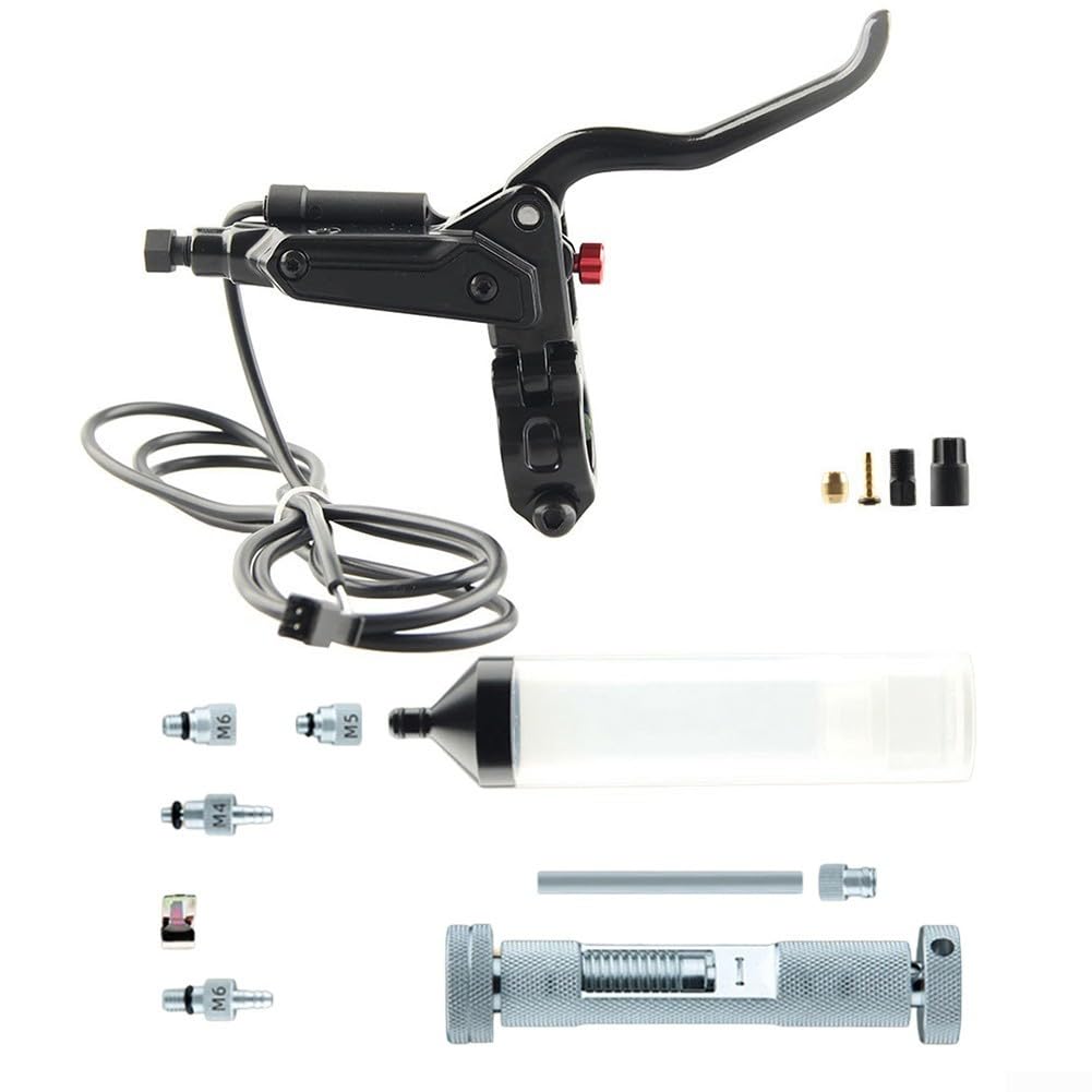 Juego de frenos de disco hidráulicos, freno hidráulico para bicicleta eléctrica Ebike, freno hidráulico SM, para scooters, tubo de 5 mm (derecha + herramienta)