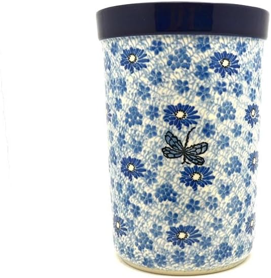 Polish Pottery Wine Crock - Blue Sage