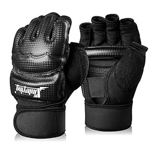 Xinluying Punch Bag Boxing Martial Arts MMA Sparring Grappling Muay Thai Taekwondo Training PU Leather Wrist Wraps Gloves