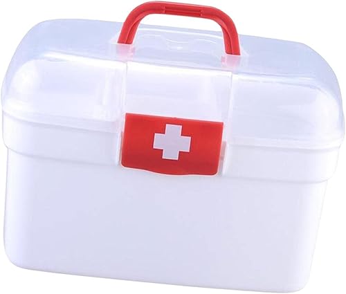 Caja médica multiusos de primeros auxilios para la familia, bandeja extraíble, estuche de almacenamiento para el hogar para actividades al aire