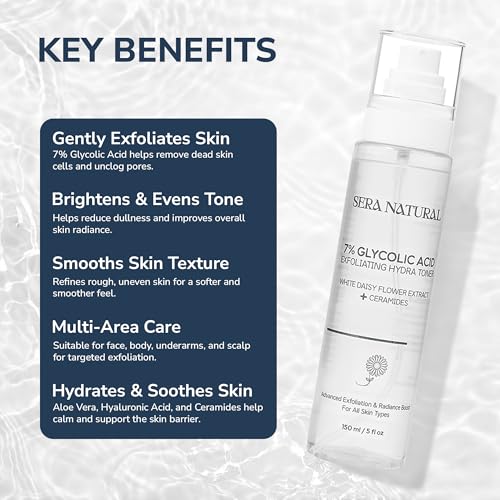 Sera Natural 7% Glycolic Acid Exfoliating Toner 150ml - Image 6