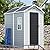 CDCASA 6x4 FT Resin Shed, Waterproof Outdoor Storage Shed with Floor & Lockable Door & Window & Vents, Plastic Tool Shed for Outside, Patio, Poolside, Dove Grey