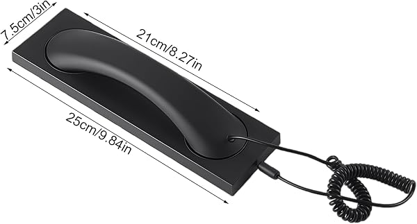 Auricular de teléfono para teléfono celular, línea fija de mano tipo C, con micrófono, receptor de teléfono retro con cable, hogar, casa, escuela, aula, decoración, videoconferencia, hogar - 5
