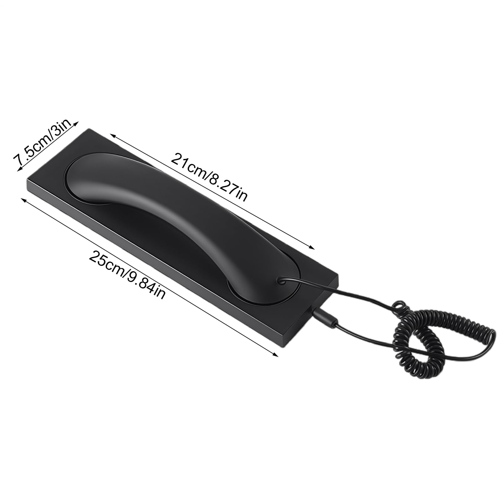Auricular de teléfono para teléfono celular, línea fija de mano tipo C, con micrófono, receptor de teléfono retro con cable, hogar, casa, escuela, aula, decoración, videoconferencia, hogar — view 5