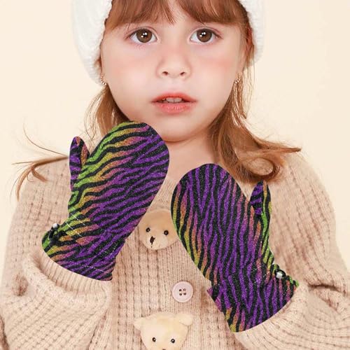 Image of Plaaee Early 1990s Pattern Kids Glove Warm Mitten Winter Favor for Toddler Boys and Girls Children Cold Weather Gloves
