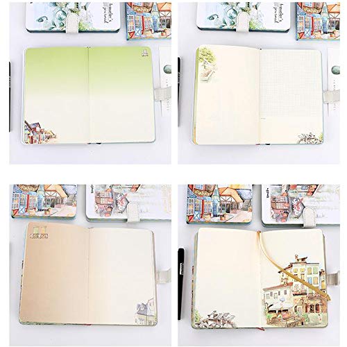 Coque rigide Town pour protéger vos écrits, carnet de notes peint à la main