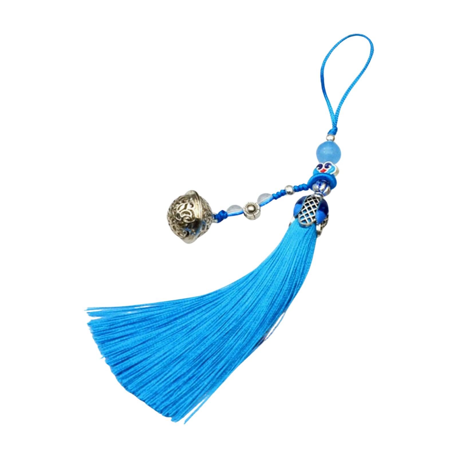 NEWFT Oriental Bells Charm Ornament for Car Or Home Decoration Handmade Tassels Pendant Keychain for Fashion Enthusiasts