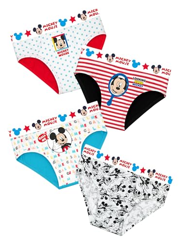 Image of Bodycare Mickey & Friends Boys Brief Solid Print ASSORT Pack of 4