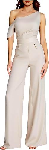 winkbay Women's Off The Shoulder Romper Elegant Sleeveless Wide Leg Evening Part