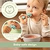 Upward Baby Spoons Self Feeding 6+ Months - 3 Pack, Chewable Toddler Utensils with Anti Choke Barrier, Baby Feeding Essentials, Baby Spoons 4 months, Silicone Spoons, Red White Blue #3