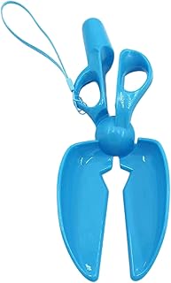 犬用排泄物すくいスコッパー,携帯可能 はさみ型 ペット用品,ロープ付き犬糞拾い器 - ごみくず処理 小型 中型 大型 屋外 庭 芝生 公園 散歩 用