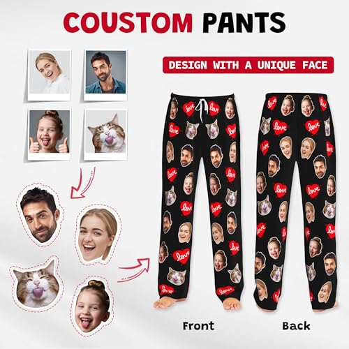 Custom Face Pajamas for Men Women, Personalized Funny Soft PJ Bottoms Gift, Birthday Festival Breathable Custom Pajama Pants2
