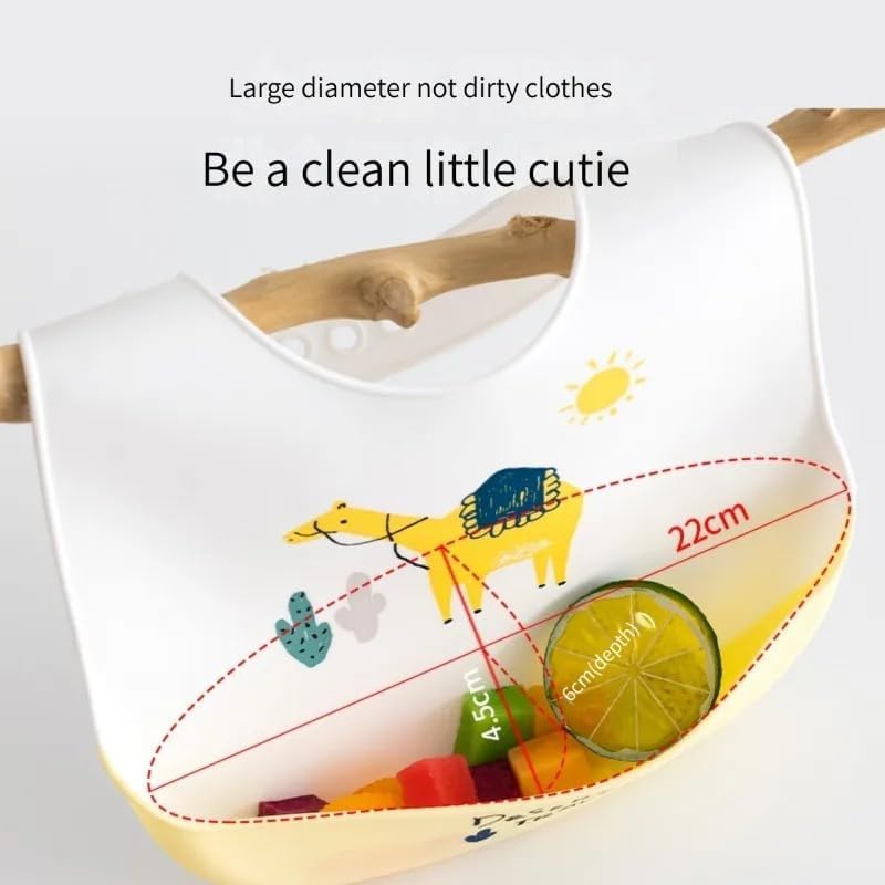 Silicone Baby Bibs for Eating with Food Catcher Adjustable, Waterproof, Easy-Clean Toddler Bibs for 0-3 years4