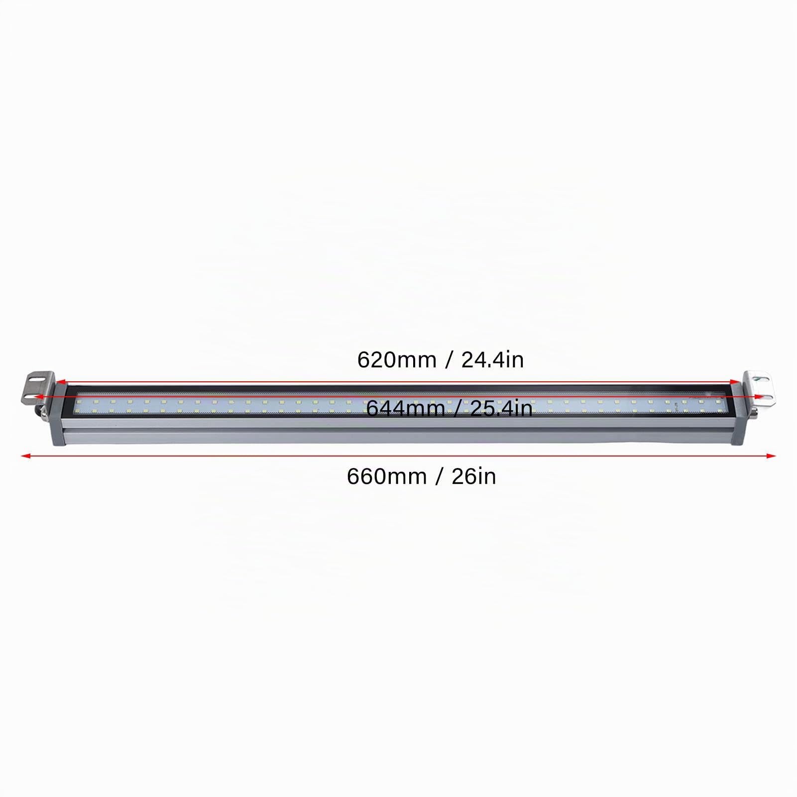 Tube lumineux à LED pour machine industrielle, Luminaire pour machine à LED haute luminosité 24V 36V 20W, antidéflagrant et étanche IP67, Lampe de Travail pour Machine CNC Eclairage d'Atelier Garage
