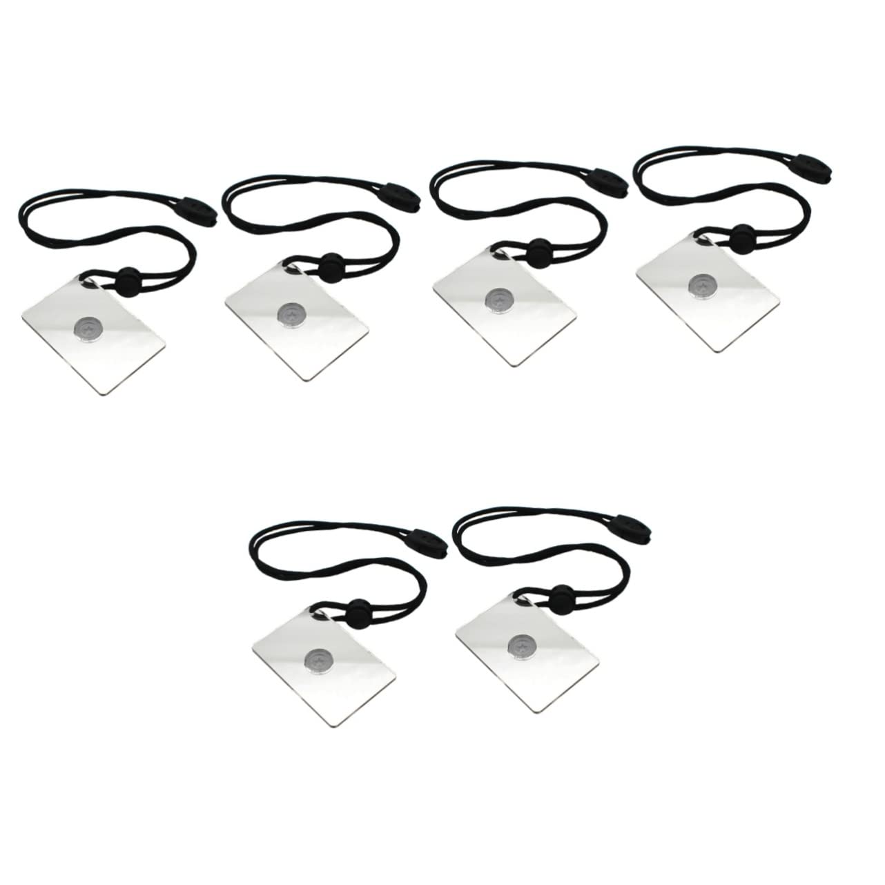 POPETPOP 6 Pièces Miroir de signalisation Petit Miroir pour la Survie miroirs de signalisation matériel de Survie Materiel Survie Miroir de Survie extérieur Miroir de randonnée extérieur