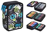 COOLPACK C67230 3-FACH 44-teilig Mäppchen Federmappe Federtasche Football