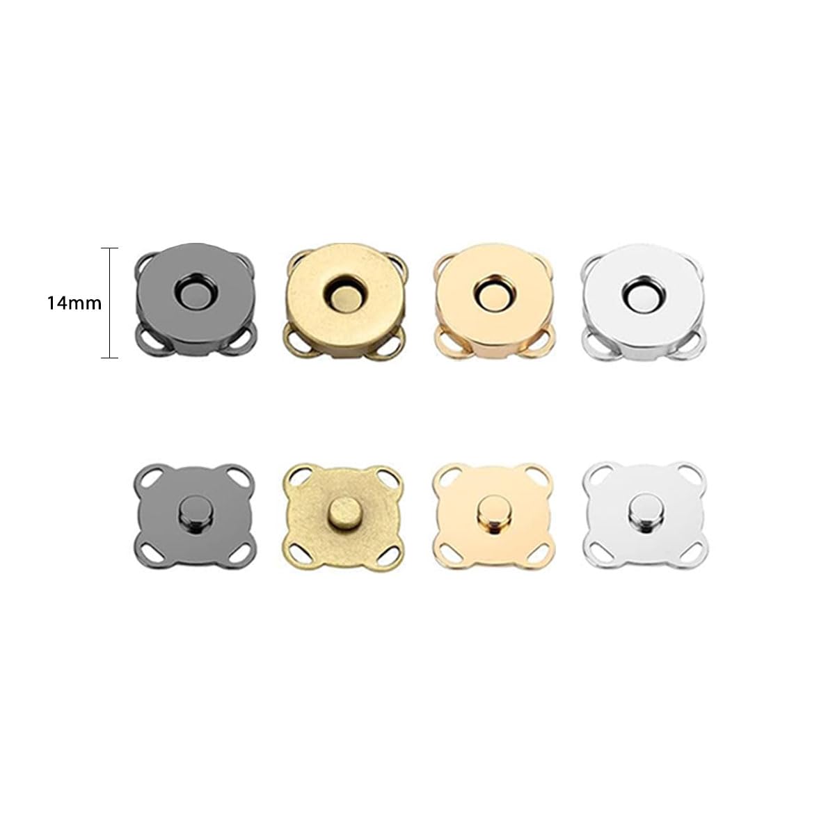 GIONAR 40 Sets Magnetic Snap Fasteners, 14mm Magnetic Buttons for Bags Sew On Snap Fasteners, for Purses Clothing, Totes - Image 2