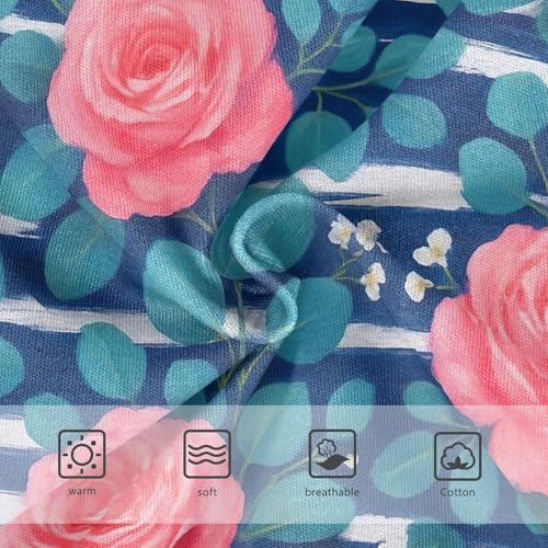 Joisal Pattern Toddler Girls Underwear 2t Cotton Panties for Girl Eucalyptus Leaves Pink Roses Stripe Briefs Kids Undies3