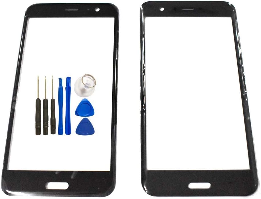 Screen Glass Panel Lens Replacement for HTC U11 - Black Outer Front Screen HTC U11 Glass Panel Lens Replacement for HTC U11 Opening Tools (Not LCD &Not Digitizer)