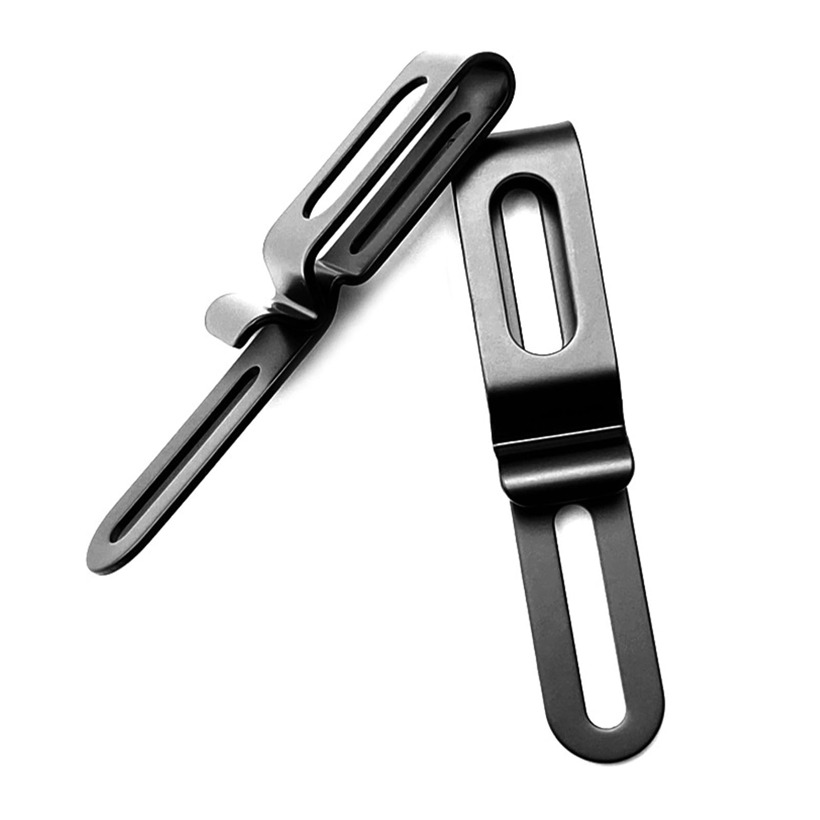 Kydex Clip de ceinture en acier inoxydable pour étui Kydex, gaine, pochette Mag, étui à couteaux, portefeuille, noir