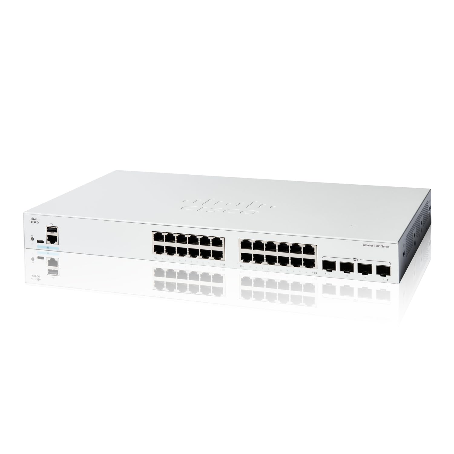 CISCO - CISCO シスコ　スイッチ　ハブ Catalyst 1200 スマート スイッチ 金属筐体 静音ファンレス