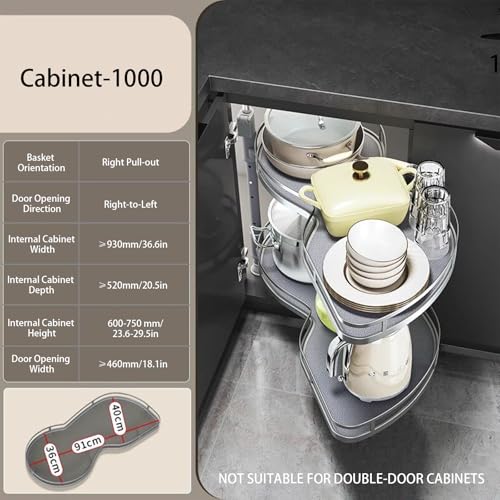 Étagère de rangement de cuisine double pour optimiser les angles morts - 3