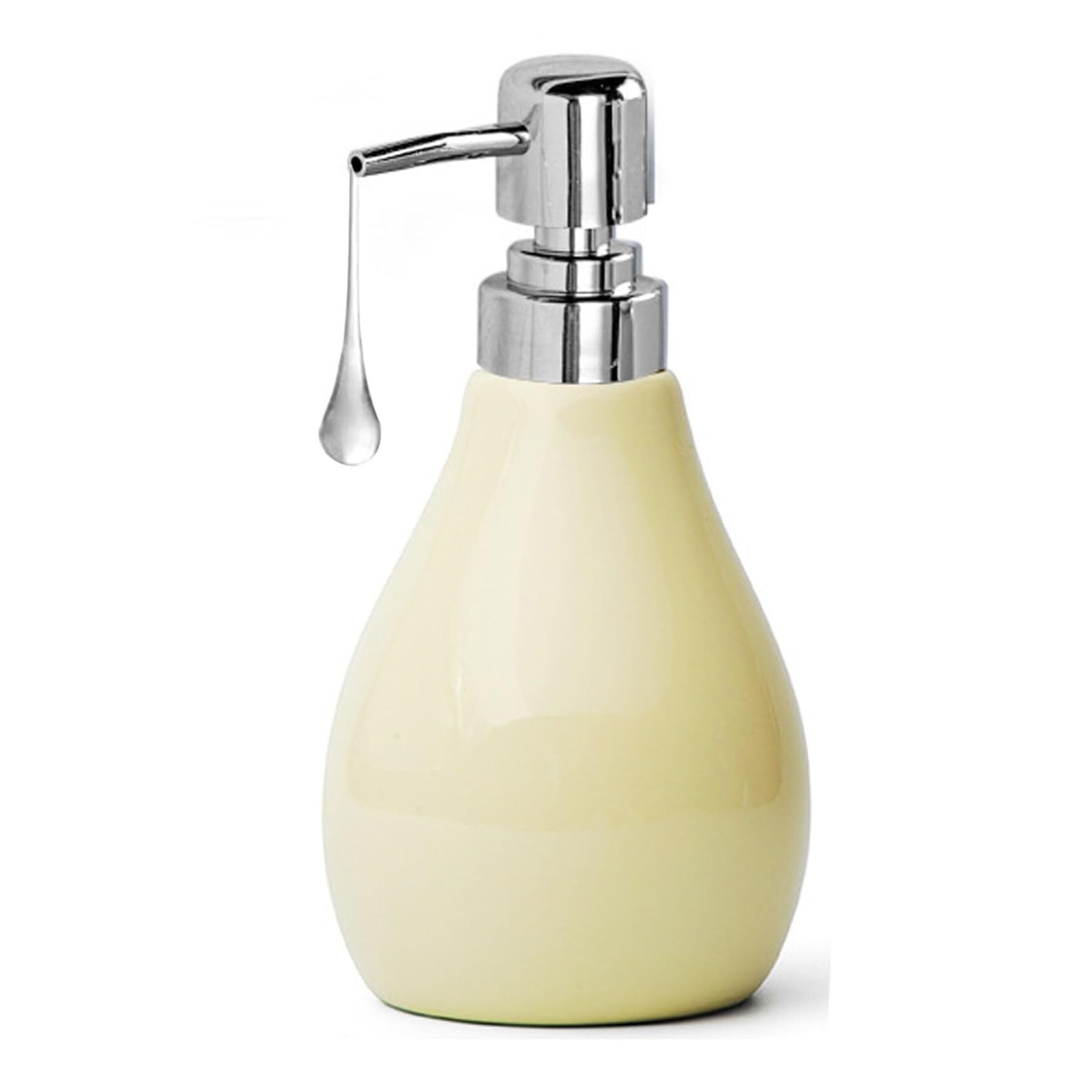 Friendshiphome Yellow Dish Soap Dispenser Porcelain For Bathroom Deco Refillable Liquid For Kitchen Bathroom Stuff