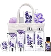 BODY & EARTH Geschenkset für Frauen - 11 tlg. Badeset Geschenke mit Lavendel Duft Produkte, Gesch...