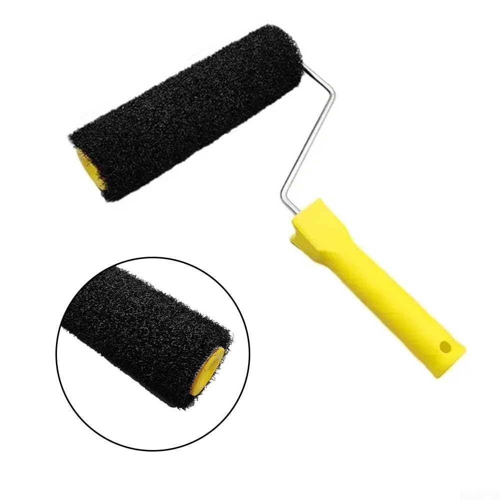 Kit de cepillo de rodillo de pintura, rodillo multifuncional de 9.8 pulgadas, rodillo de limpieza de masilla para aplicar masilla y yeso rodante