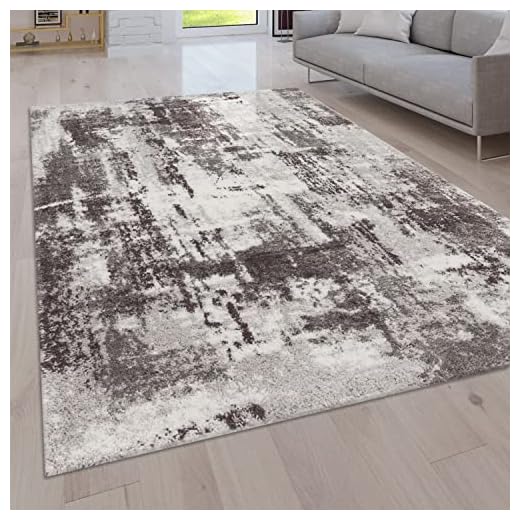 Alfombra Pelo Largo Salon Shaggy Moderna Vintage Motivo Abstract, tamaño:200x280 cm, Color:Gris