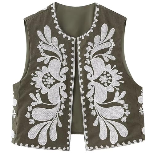 Gilet brodé au charme d'antan gilet floral boho pour exprimer votre style
