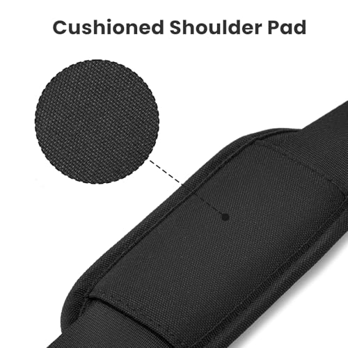 Shoulder Strap 56 inch, Adjustable Thick Soft Universal Replacement Non-Slip Fit Padded with Metal Swivel Hooks for Briefcase,Laptop Shoulder Bag/Laptop Messenger Bag Black4