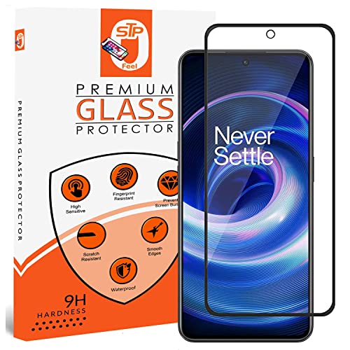 Image of (Pack of 1 Tempered Glass Compatible for OnePlus 10R / OnePlus 10T 5G | Edge to Edge Coverage Screen Protector Guard | Full Screen Protector
