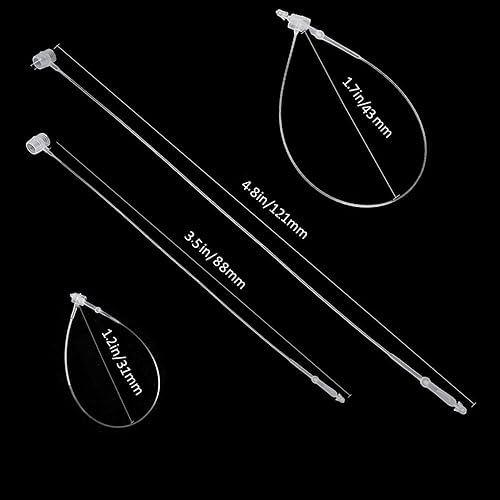 Miniatura 4 de Yesallwas 2000 unidades de 3 pulgadas 5 pulgadas de plástico de sujeción colgante etiqueta transparente cierre a presión Pin lazo de seguridad para