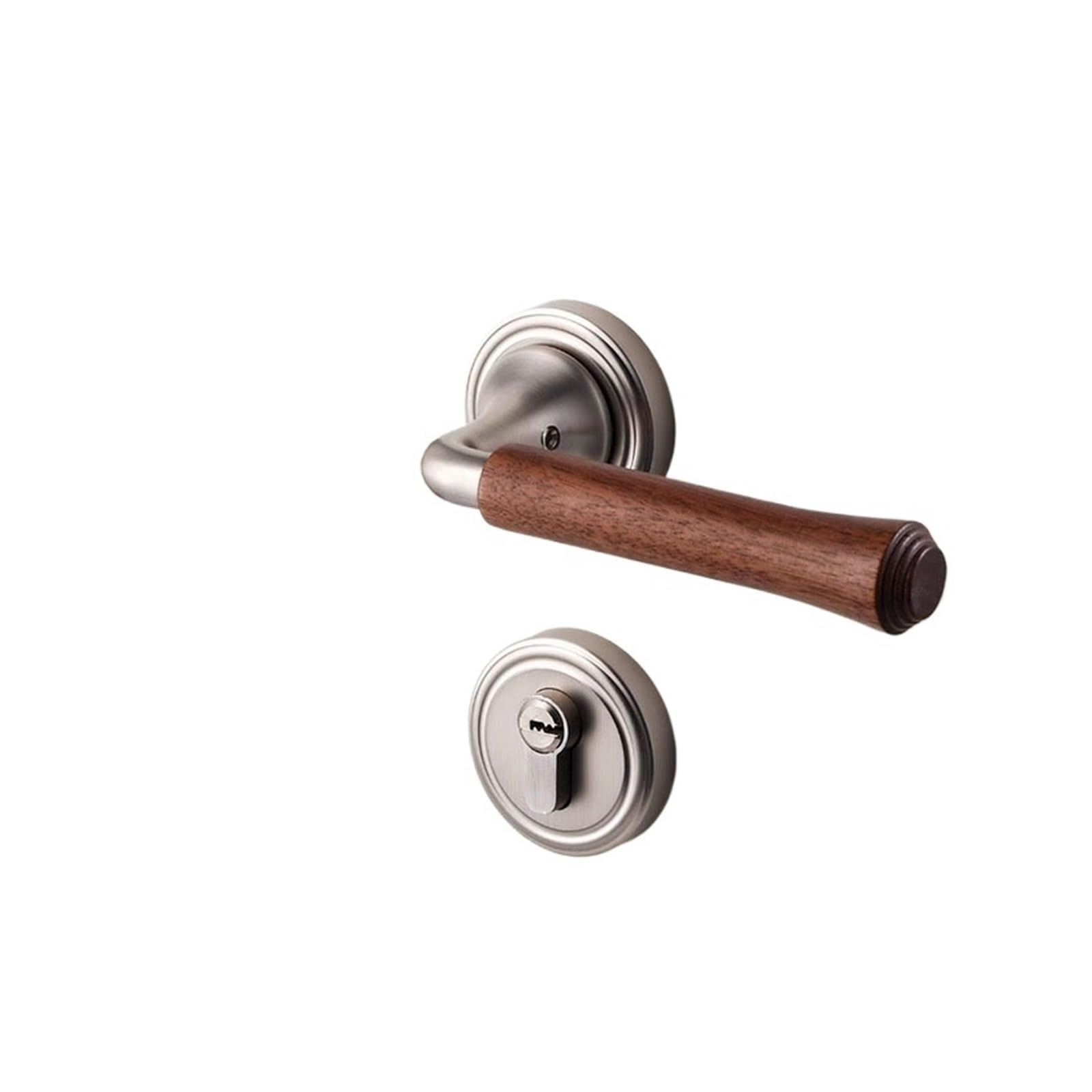 Serrure de porte de chambre à coucher magnétique en bois de noyer