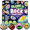 JOYIN Rock Painting Kit Glow in The Dark Rock Kit Arts and Crafts for Kids Ages 6 12 Art Supplies Toy Kids Craft Paint Kits Arts Crafts for Boys Girls Birthday Party Gift Toy