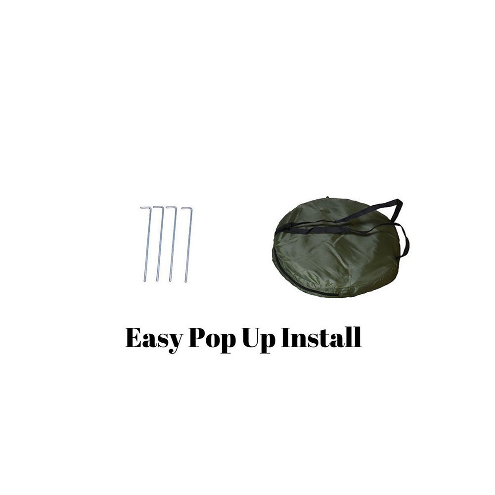 Carga emergente portátil Impermeable Refugio Plegable Compacto Ligero para Acampar el aderezo de Ducha de Playa Camuflaje Verde 75 Pulgadas