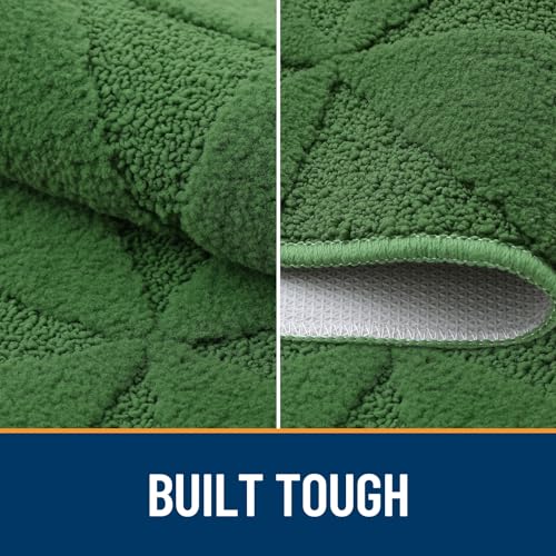 Image of OLANLY Door Mats Indoor, Non-Slip, Absorbent, Dirt Resist, Entrance Washable Mat, Low-Profile Inside Entry Doormat for Entryway (30x17 inches, Green)