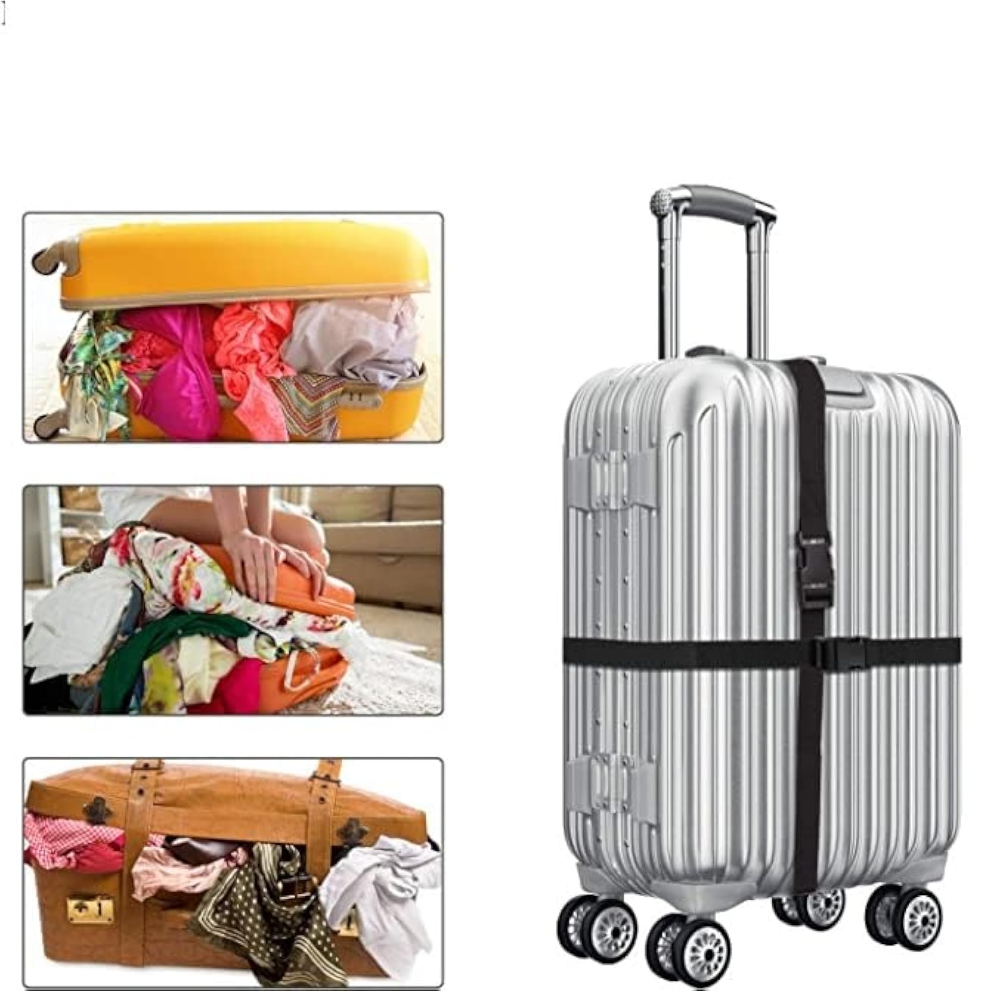 Luggage Straps for Suitcases, Heavy Duty, 4 PCS