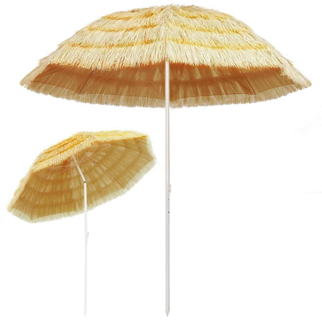vidaXL Sombrilla de playa estilo Hawaii natural 240 cm
