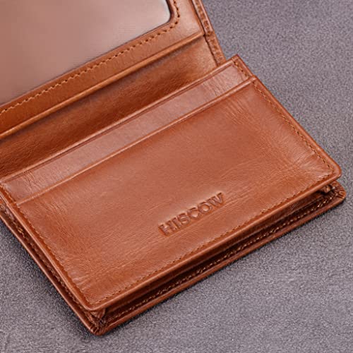 Image of HISCOW Business Card Holder with Large Compartment - Full Grain Leather