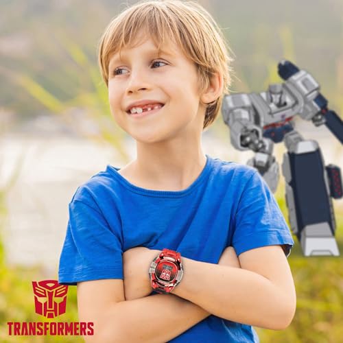 Transformers Kids Watch – LCD Display, Metallic Bezel, Adjustable Comfortable Strap, Collectible Tin – Perfect for Boys and Girls4
