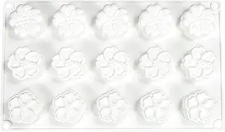 15-Blom ベーキングモールド シリコンキャスト 食品安全ケーキチョコレートワックスライトモールド クイックリリースツール くっつかない 簡単できちんとした小さなデザートキャスト