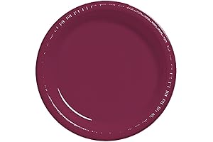 Burgundy Jewels Round Paper Dinner Plates